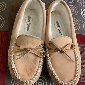Minnetonka leather slippers